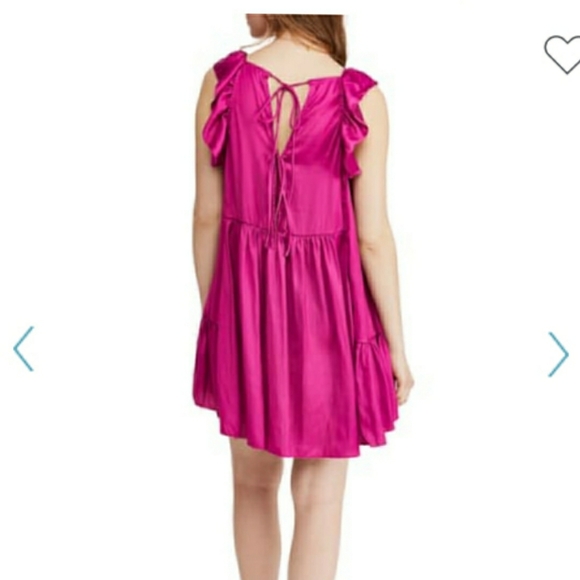 LAST 1❗FREE PEOPLE Want Your Love Hot Magenta Slip Dress - Picture 10 of 11
